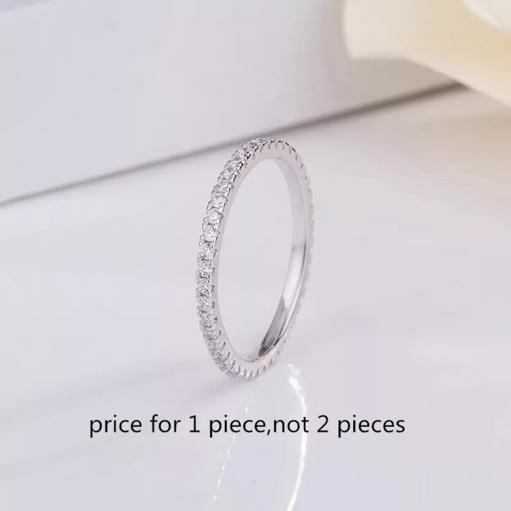 S925 Bridal Wedding Jewelry Engagement Party Ring - Picture 2 of 5
